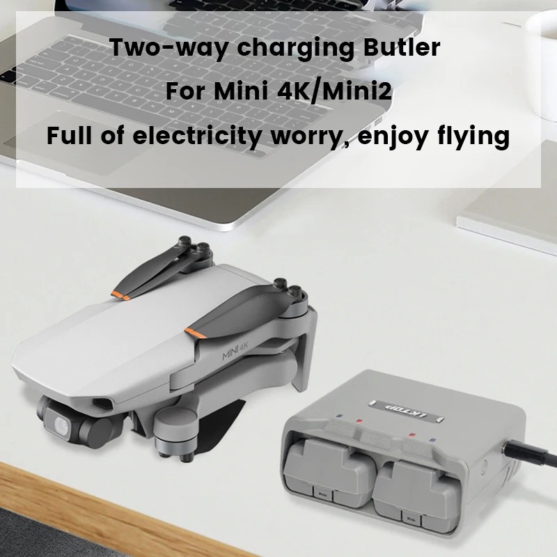 Drone Power Bank - สำหรับแบตเตอรี่โดรน DJI Mini 4K/Mini 2 ที่ชาร์จแบบสองทาง