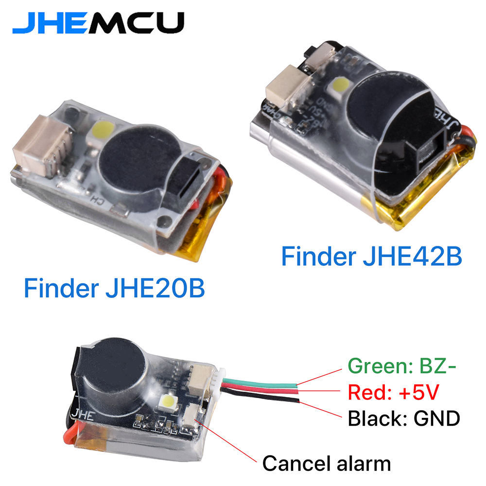 Drone Beacon Light - JHEMCU JHE42B/JHE20B เครื่องติดตามขนาดเล็ก 5V เสียงดังพิเศษ ป้องกันการสูญหาย