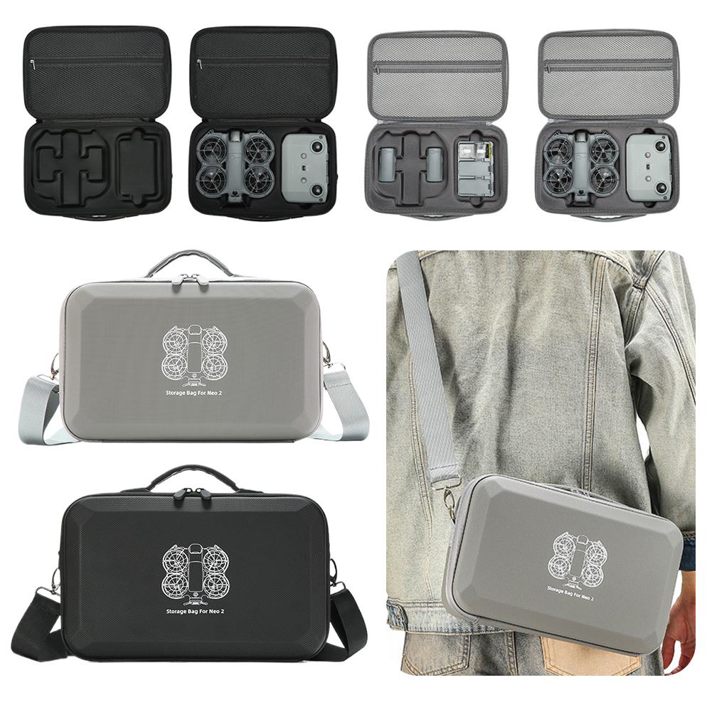 Drone Hard Shell Case - กระเป๋าเก็บโดรน dji NEO2 แบบมีซิปสองทาง ป้องกันแรงกดและกันกระแทก พร้อมสายสะพายไหล่