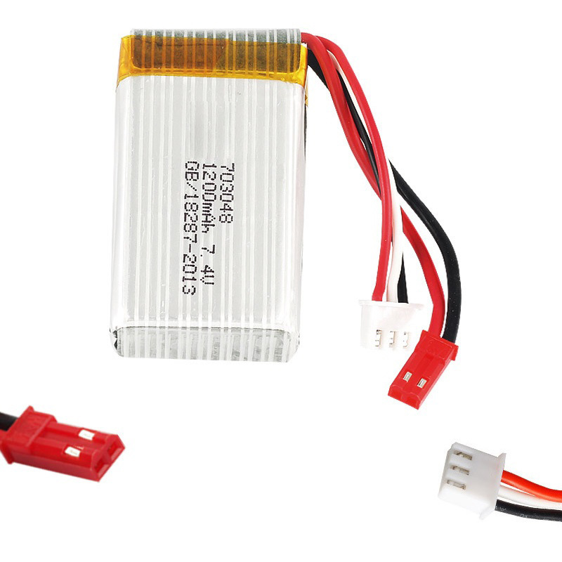 แบตเตอรี่ลิโป 2S 7.4V 1200mAh  - Eachine Drone E010 บทวิจารณ์และราคา