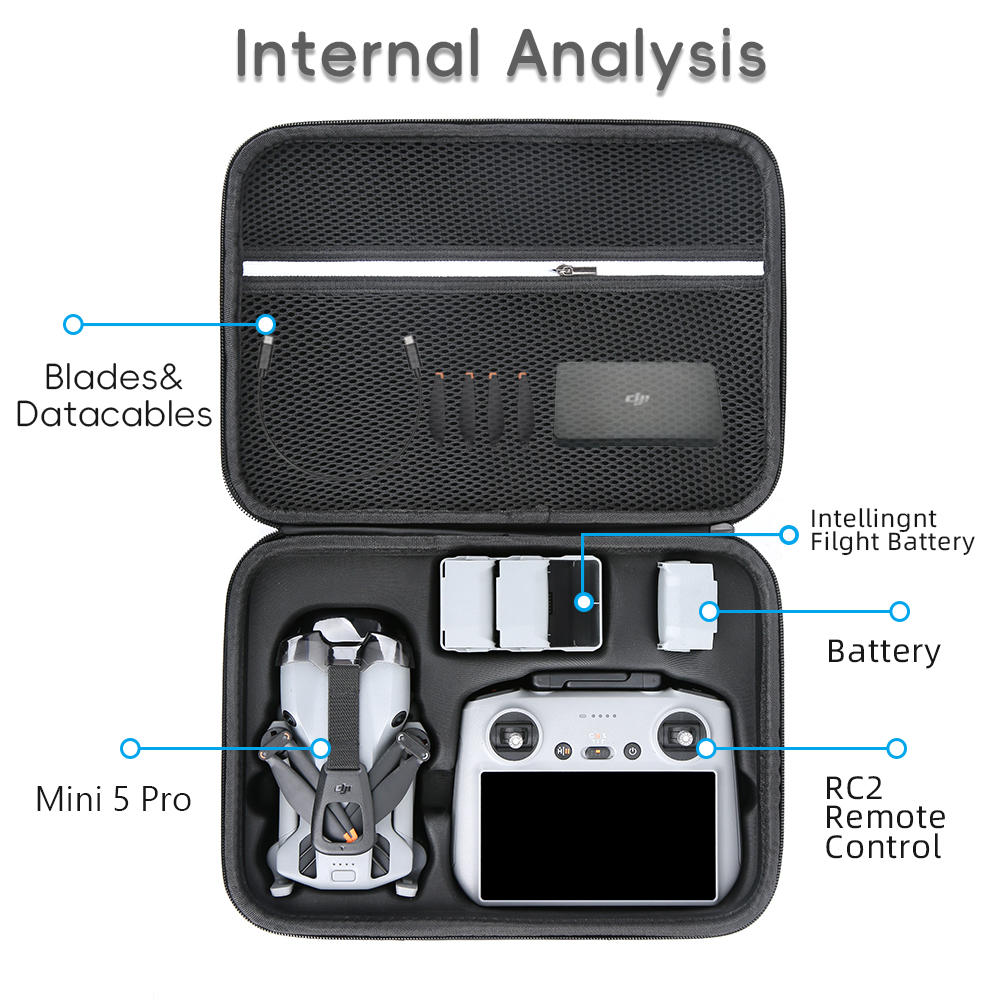 สำหรับมินิ 5 โปรกรณีความจุขนาด - Drone Carrying Case บทวิจารณ์และราคา